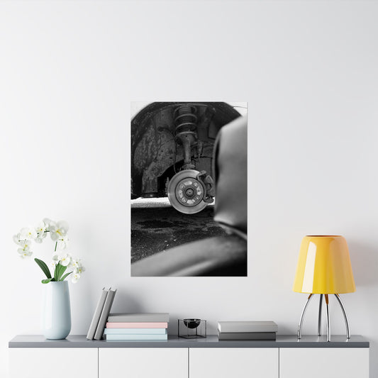 Vertical Poster Print, Brakes Design, Matte Home Decor Signage Artwork, Wall Hanging Decoration, Room Wall Art, Office Wall Poster