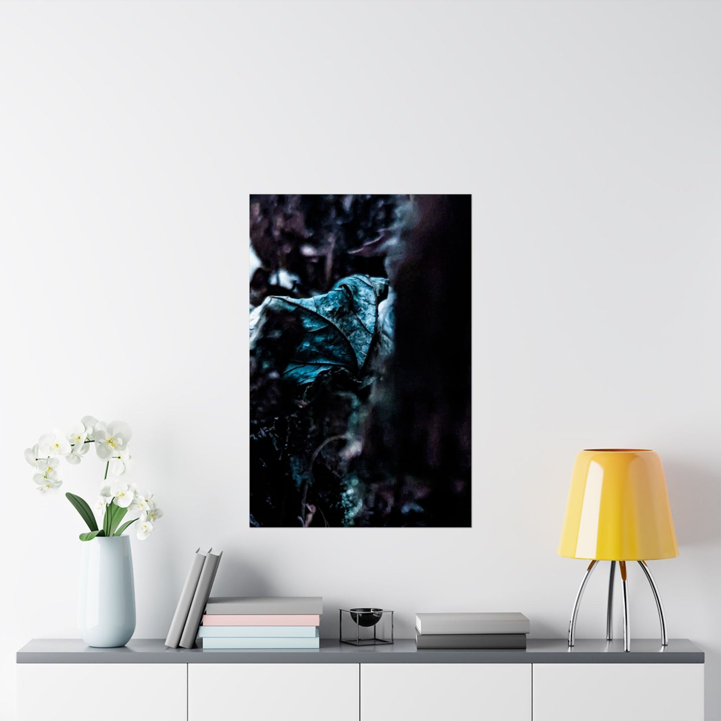 Matte Vertical Posters, Dark Fantasy Leaf Wall Art, Gothic Home Decor Print, Botanical Poster, Nature Lover Gift, Unique Wall Hanging